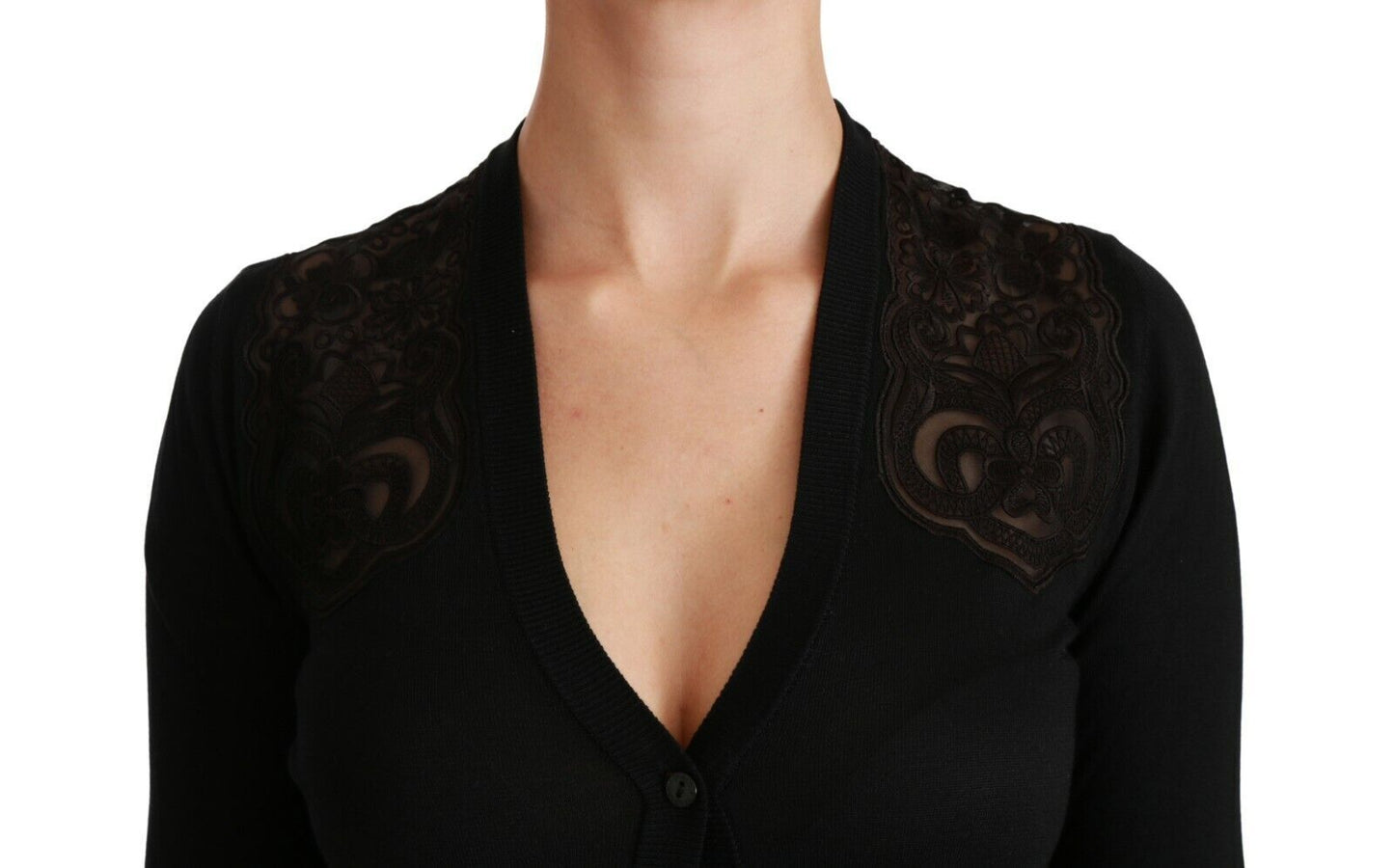 Dolce & Gabbana Silk Blend Lace Cardigan