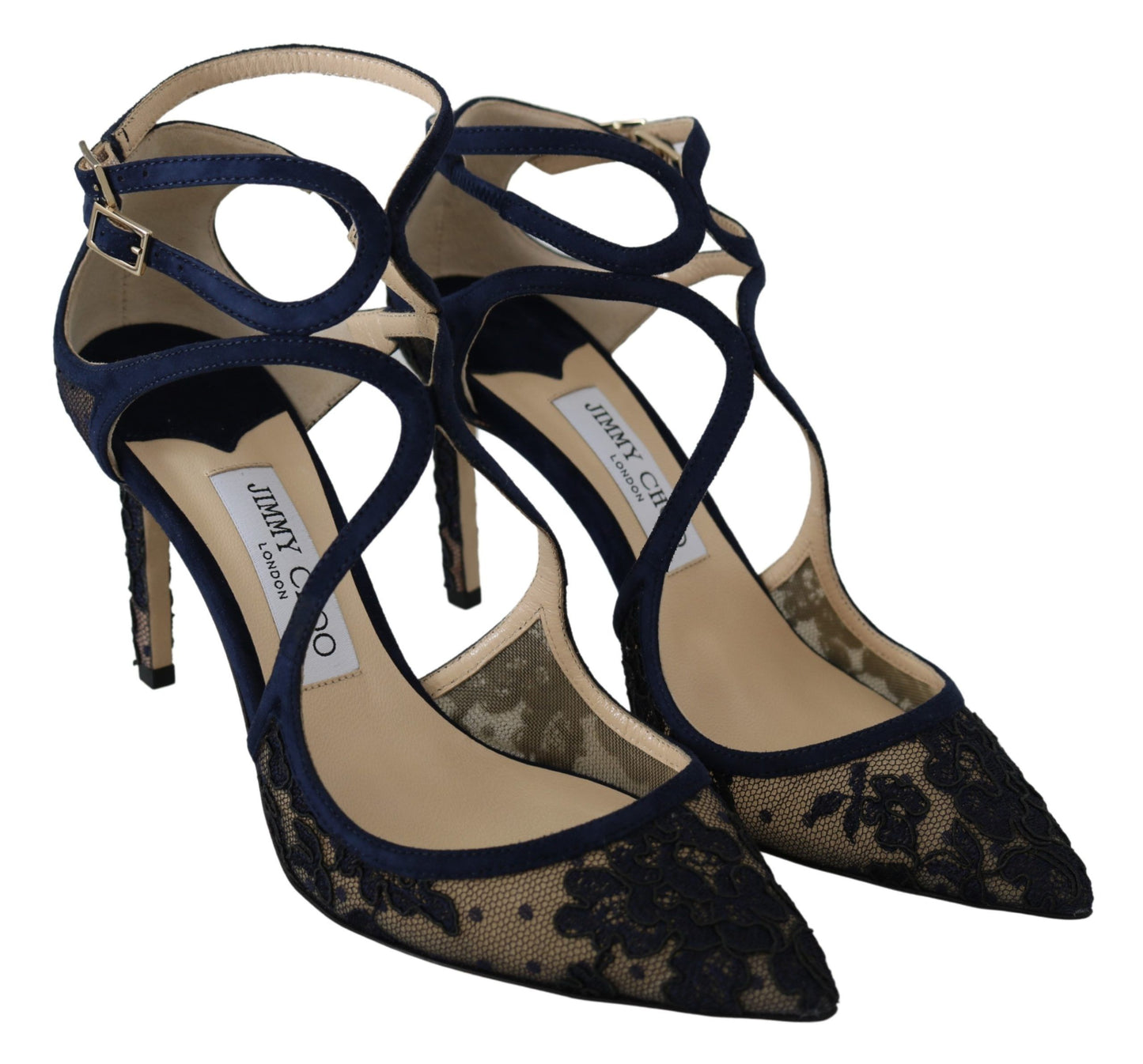 Navy Lancer Leather Pumps Elegance Unleashed