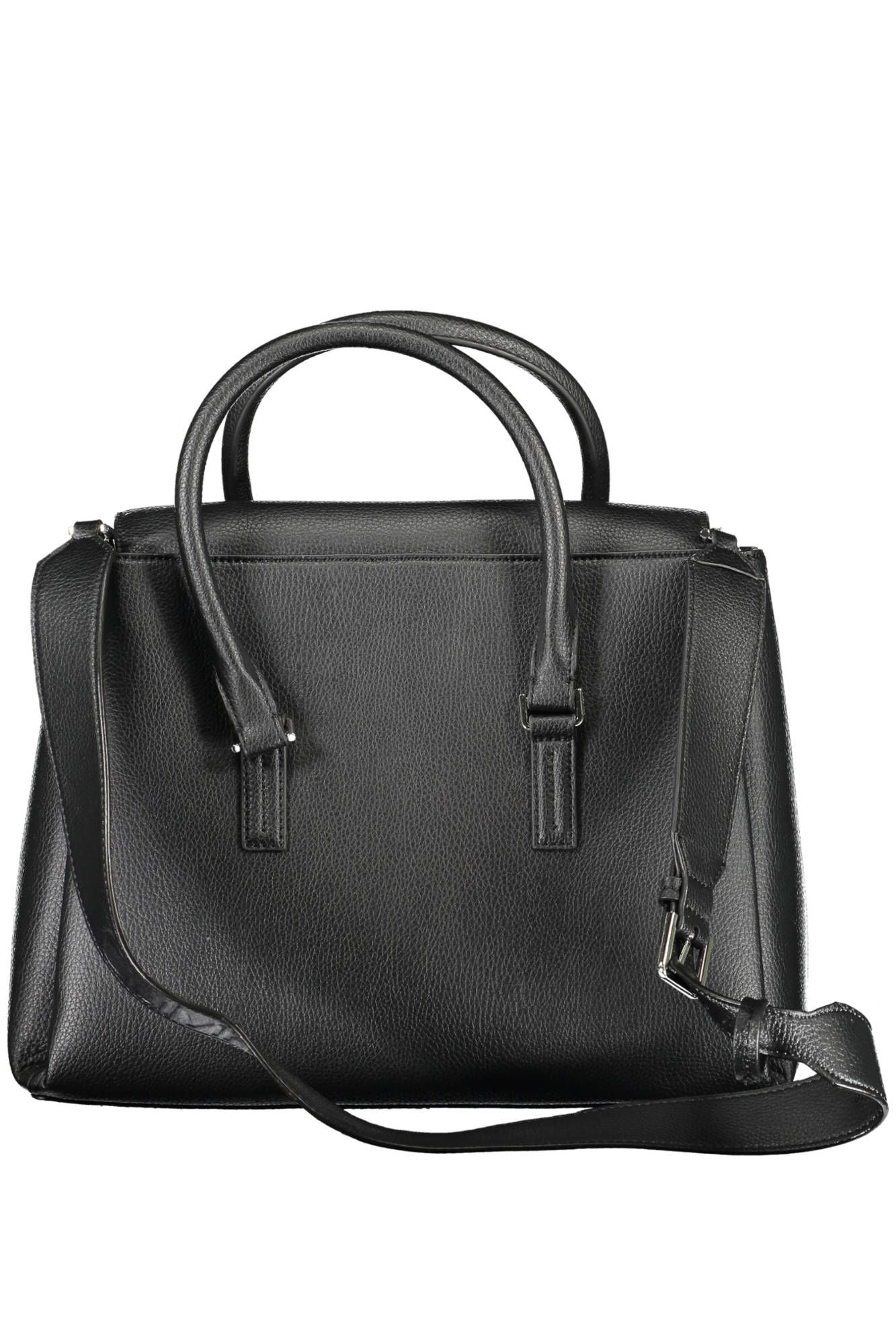 Black Polyester Women Handbag