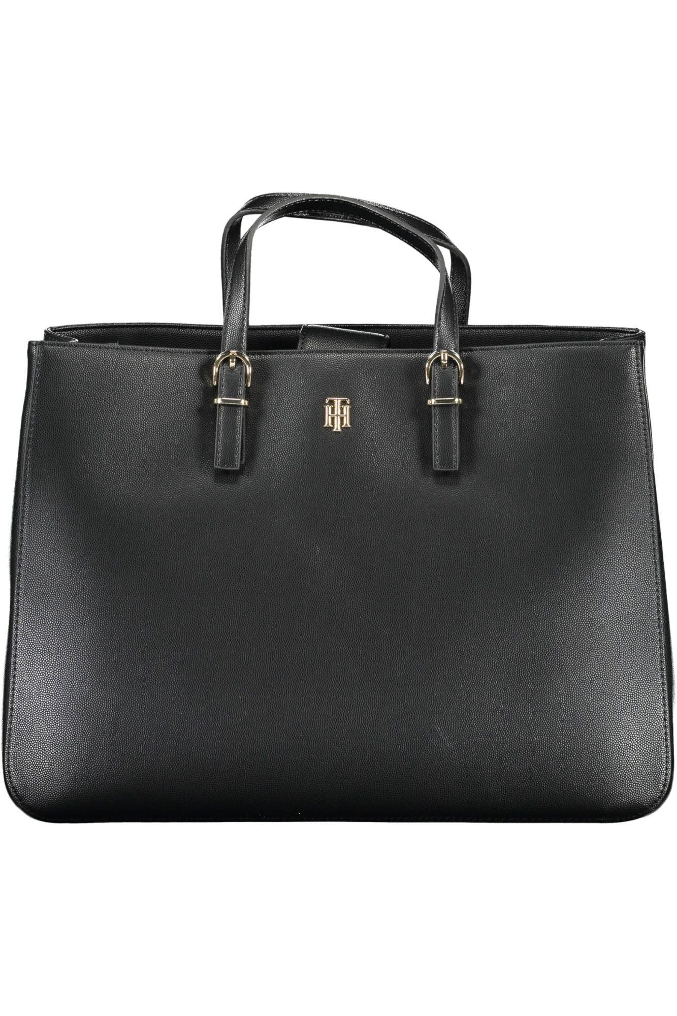 Black Polyethylene Women Handbag