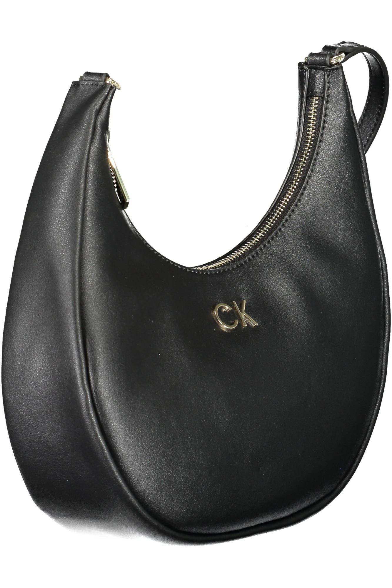 Black Polyester Women Handbag