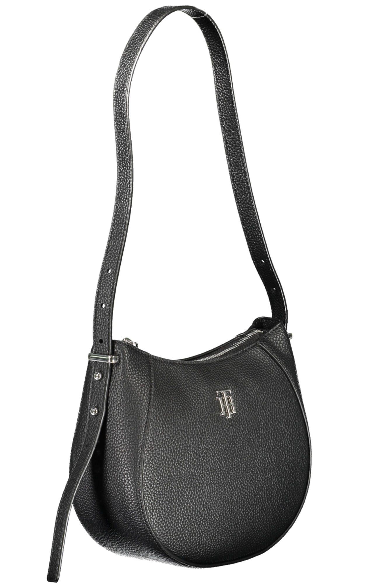 Black Polyethylene Women Handbag