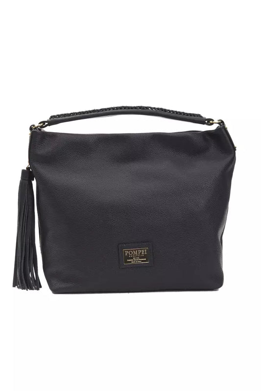 Gray Leather Women Shoulder Bag