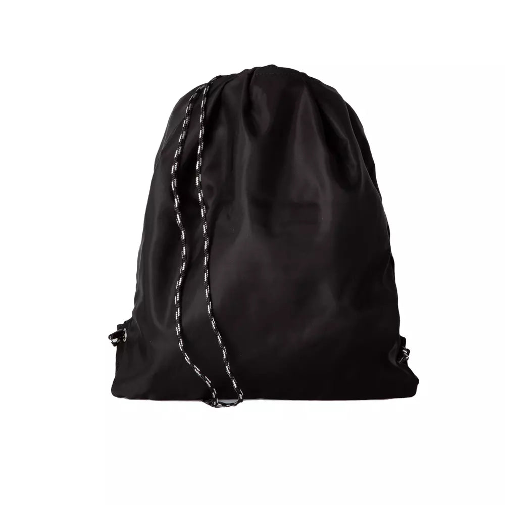 Black Nylon Men Backpack