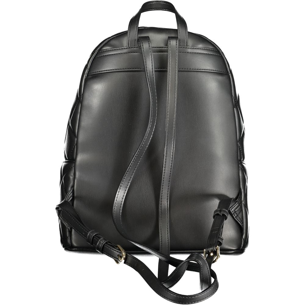 Black Polyethylene Women Backpack