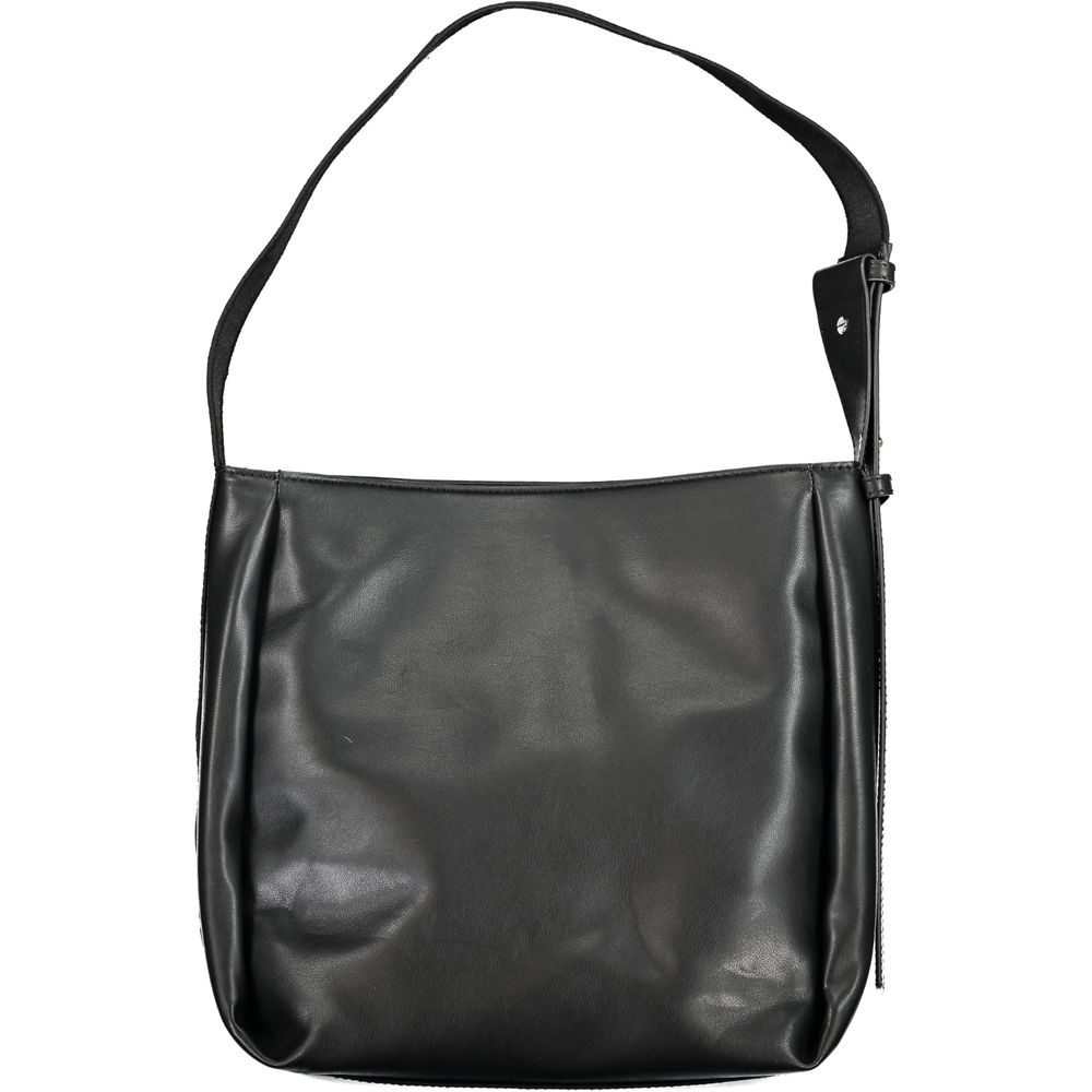 Black Polyester Handbag