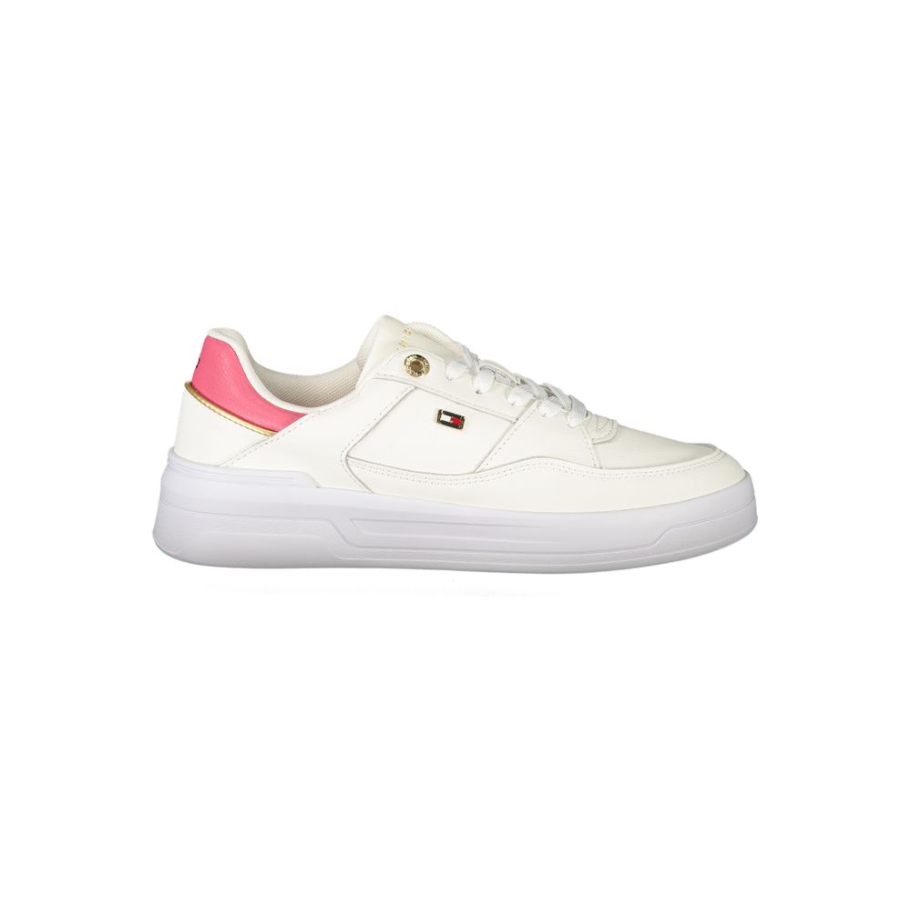 White Polyester Sneaker