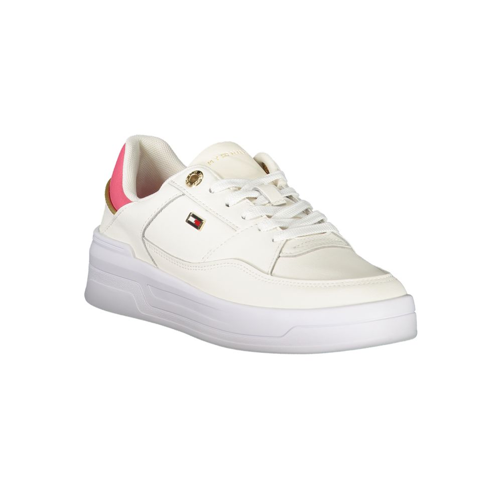 White Polyester Sneaker