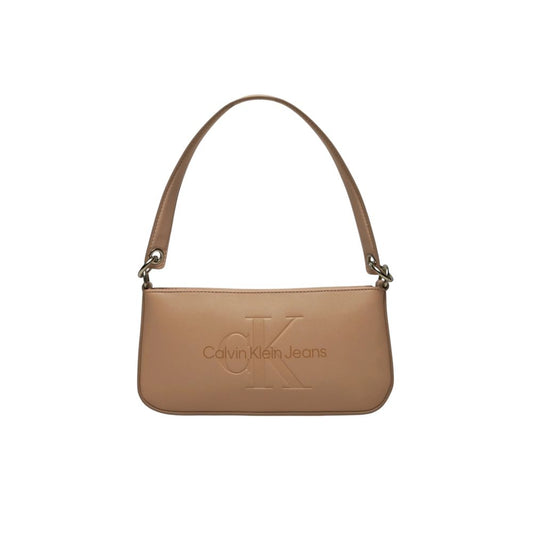 Beige Polyethylene Handbag