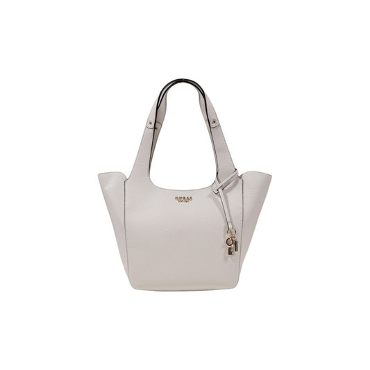 Cream Polyethylene Handbag