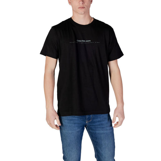 Black Cotton Rigenerato T-Shirt