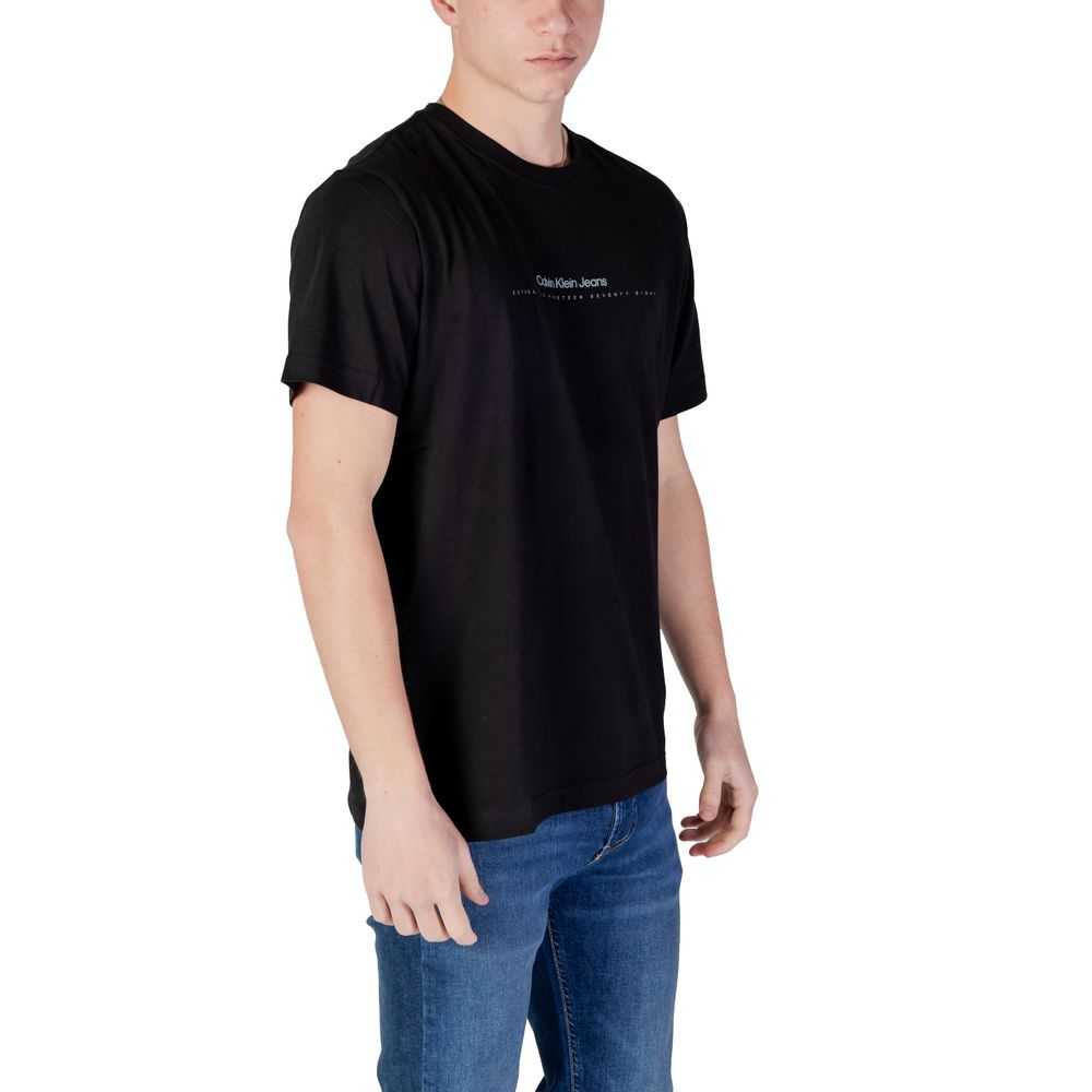 Black Cotton Rigenerato T-Shirt