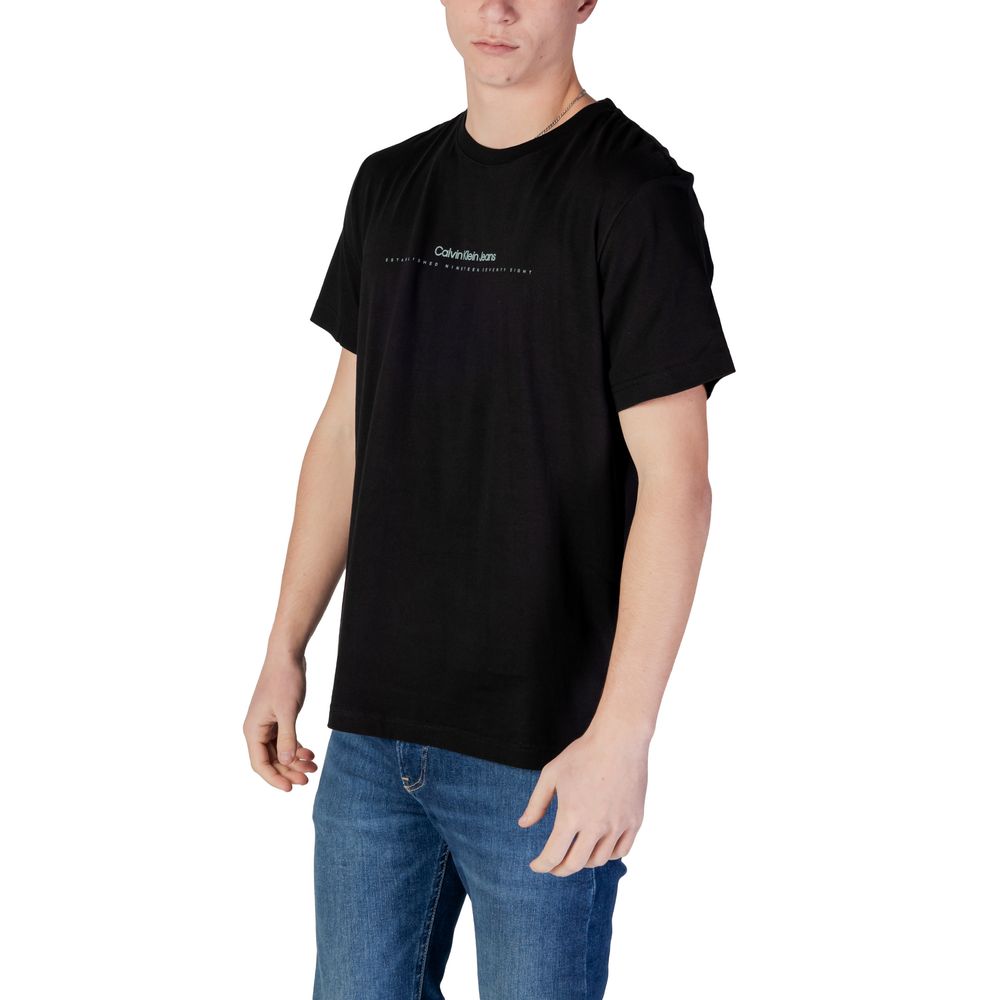 Black Cotton Rigenerato T-Shirt