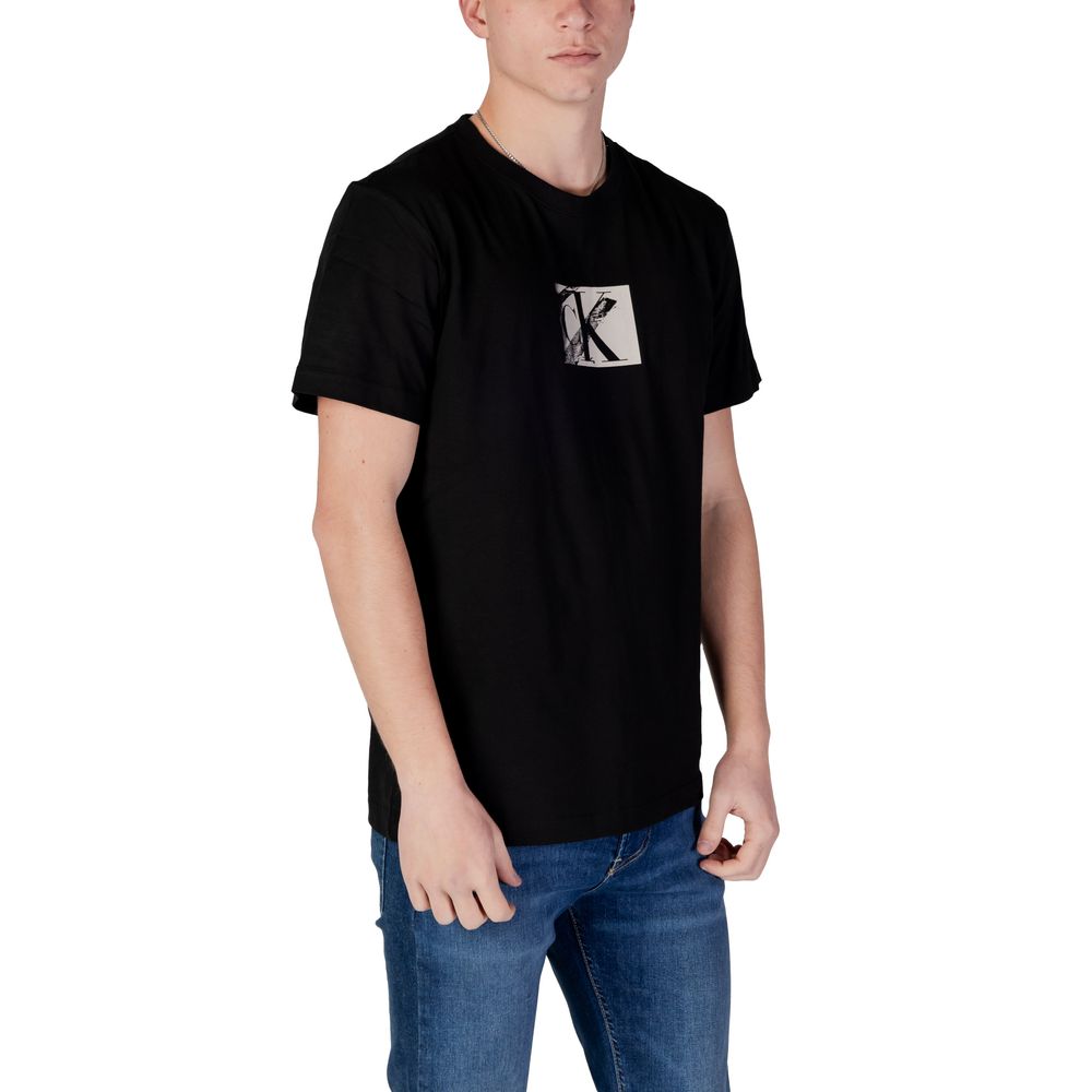 Black Cotton Rigenerato T-Shirt