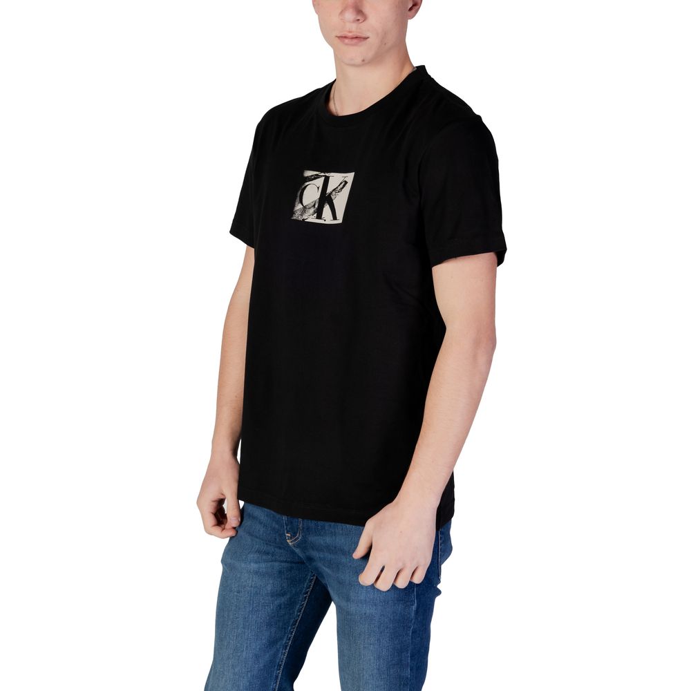 Black Cotton Rigenerato T-Shirt