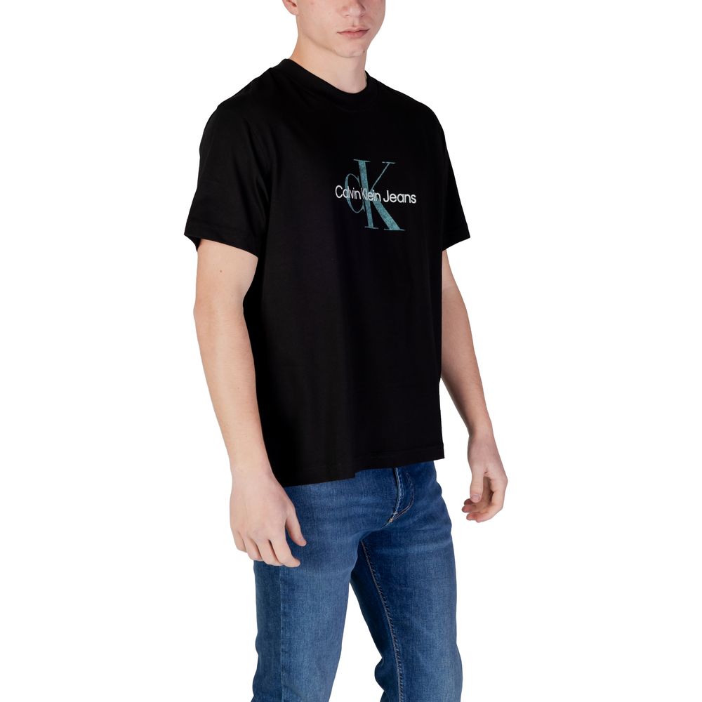 Black Cotton Rigenerato T-Shirt