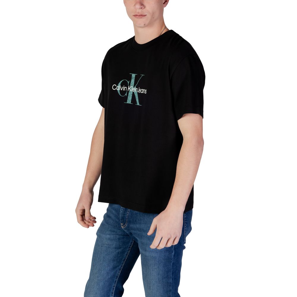 Black Cotton Rigenerato T-Shirt