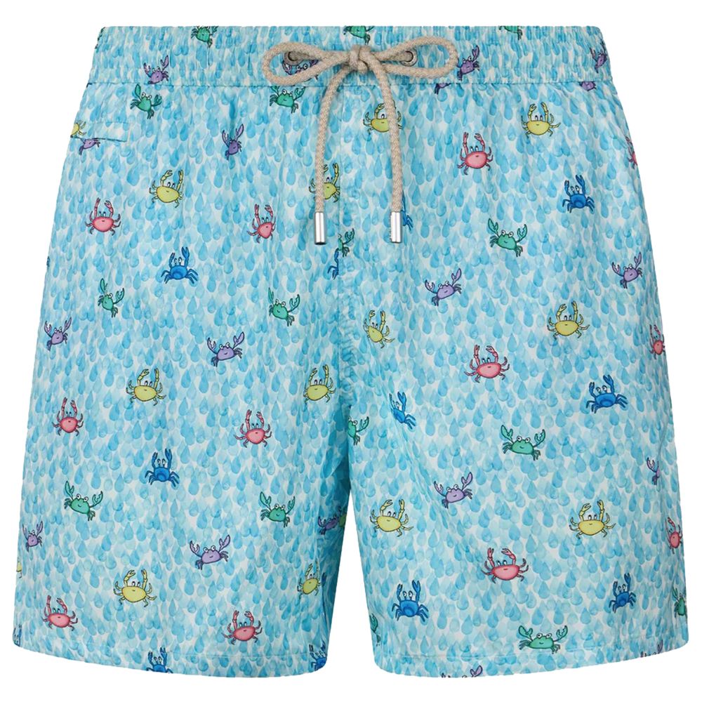 Light Blue Polyester Swimwear